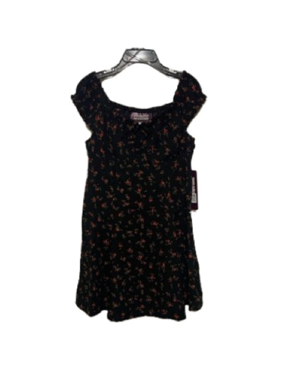 Weekend Academy Girls Blue floral Smocked  Dress Small-NWT